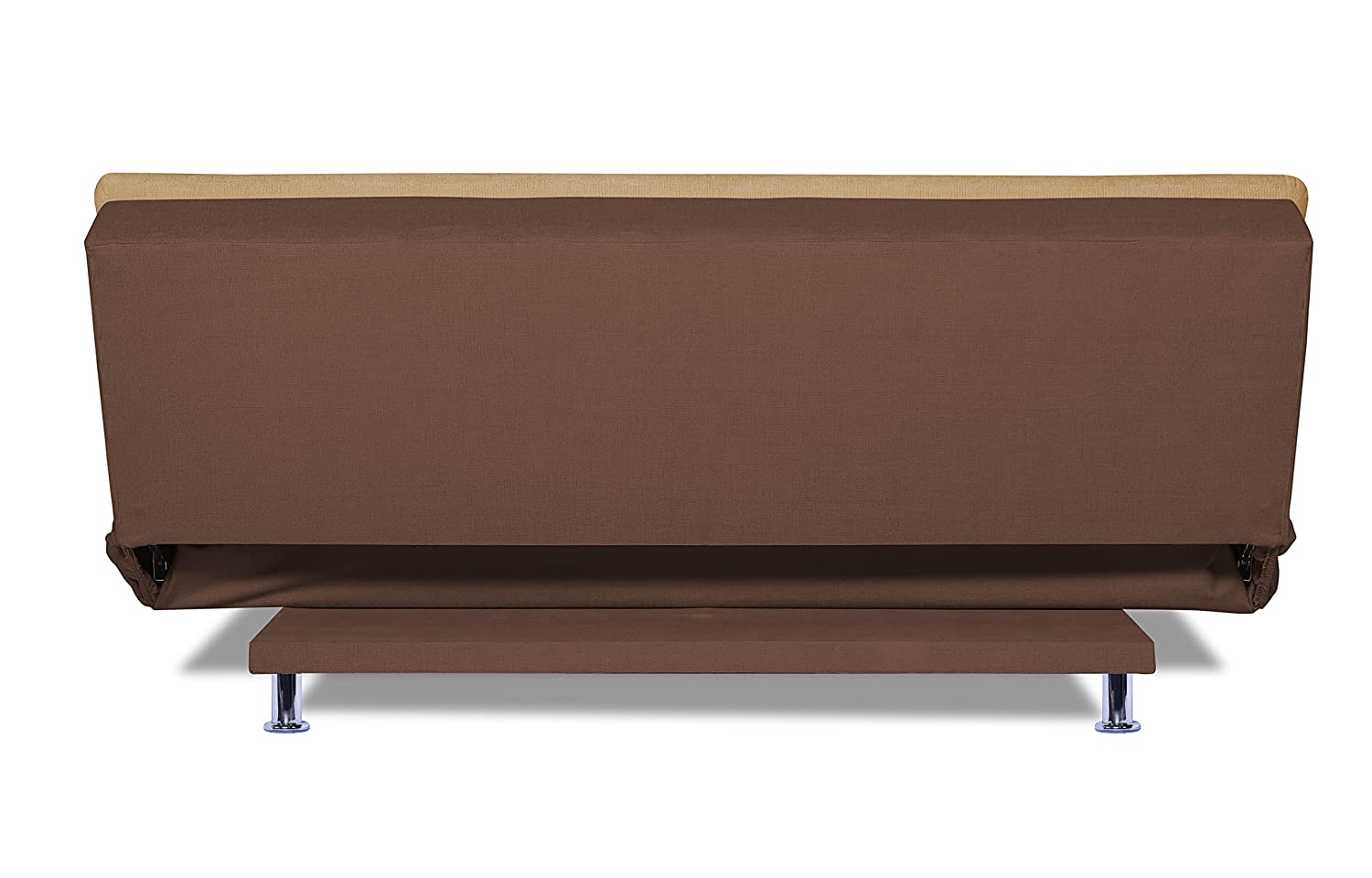 ADORN INDIA ASPEN THREE SEATER SOFA CUM BED (BROWN AND BEIGE)