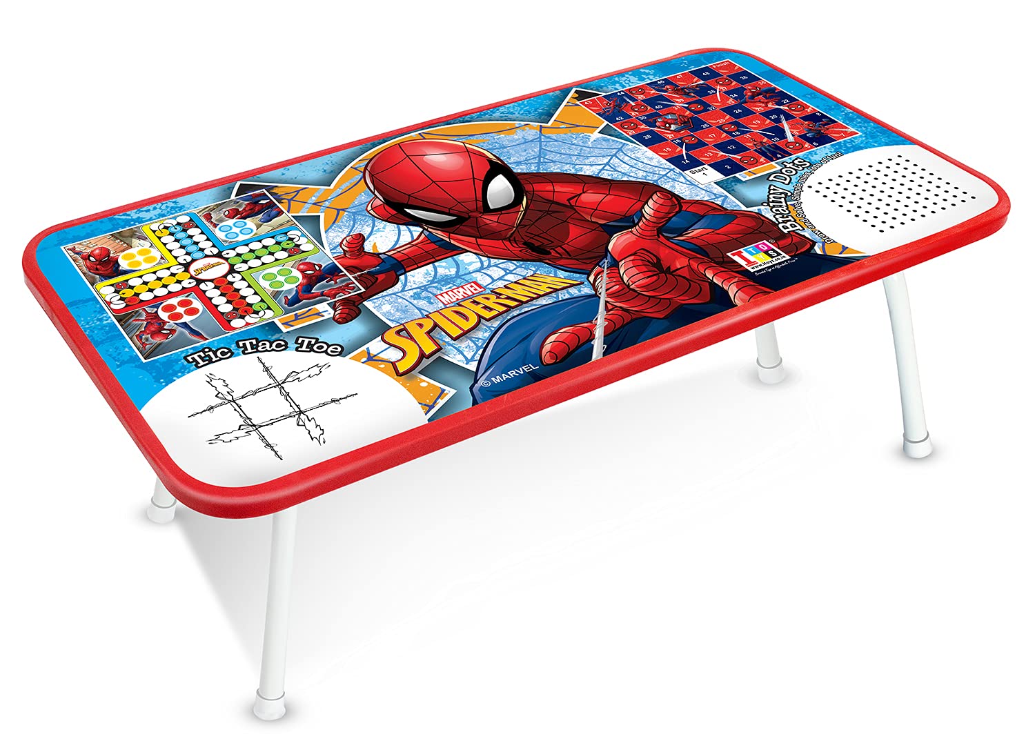 MARVEL SPIDERMAN MULTIPURPOSE LUDO GAME TABLE FOR KIDS/TOY TABLE/FOLDABLE STUDY TABLE/LAPTOP SUPPORT TABLE/MULTICOLOR TOYS (COLOR MAY VARY FROM ILLUSTRATION)