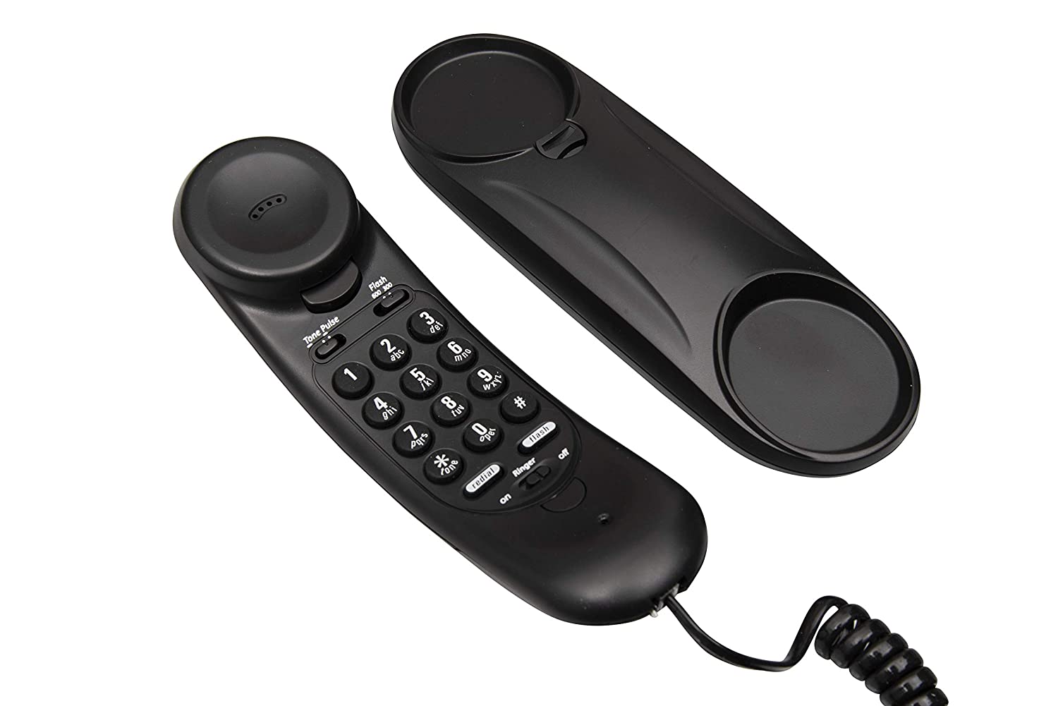 BEETEL B26 CORDED LANDLINE PHONE, RINGER VOLUME CONTROL, WALL/DESK MOUNTABLE, RINGER ON/OFF SWITCH, CLEAR CALL QUALITY, COMPACT DESIGN, TONE PULSE/FLASH/REDIAL FUNCTION (MADE IN INDIA) (BLACK)(B26)