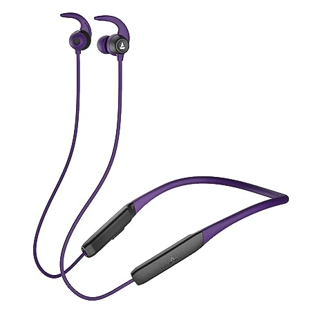 BOAT ROCKERZ 255 NEO IN-EAR BLUETOOTH NECKBAND WITH MIC WITH ENX TECH, SMART MAGNETIC BUDS, ASAP CHARGE, UPTO 25 HOURS PLAYBACK, 12MM DRIVERS, BEAST MODE, DUAL PAIRING (PURPLE HAZE)