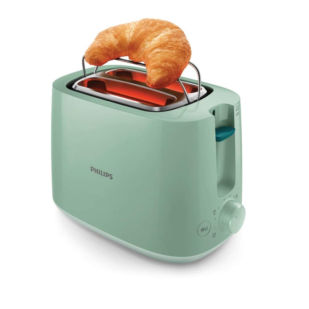 PHILIPS HD2584/60 830W 2 SLICE POP UP TOASTER, GREEN