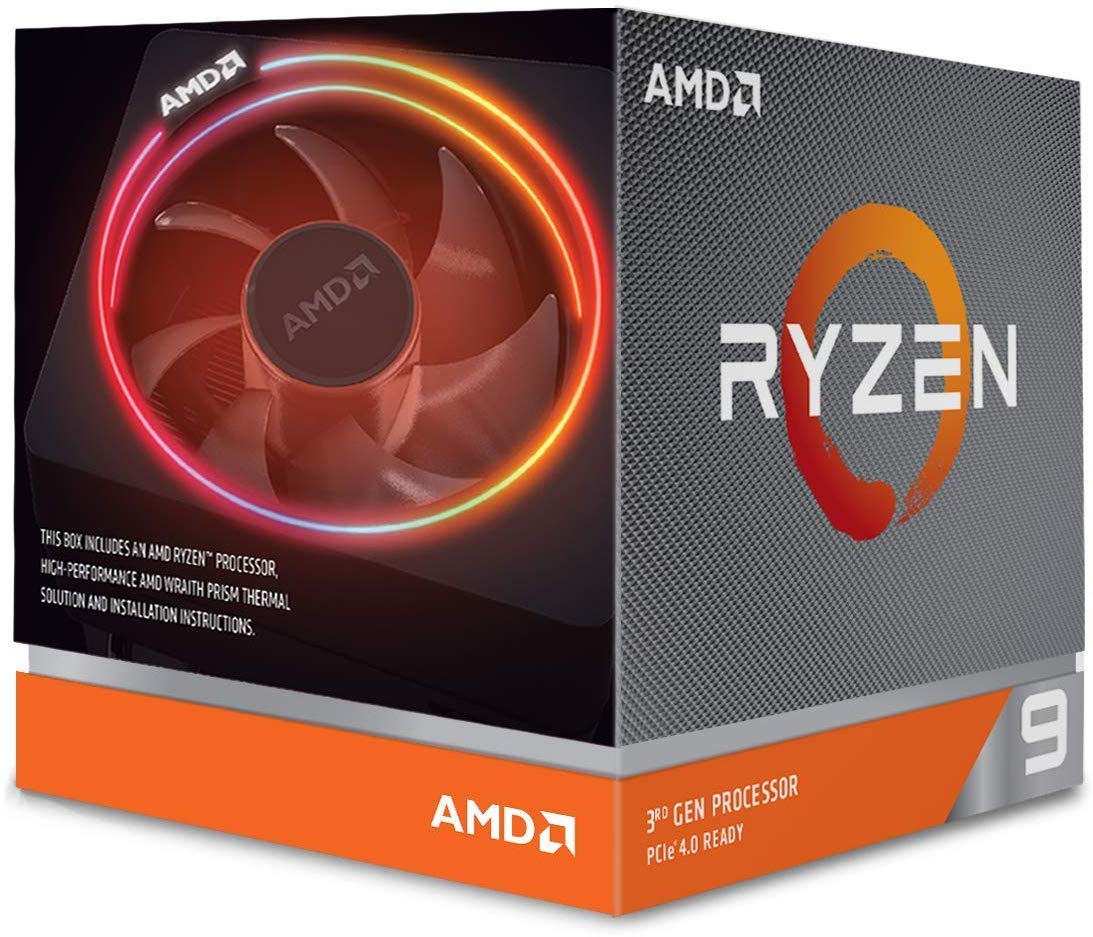 AMD 3RD GEN RYZEN 9 3900X DESKTOP PROCESSOR 12 CORES UP TO 4.6GHZ 70MB CACHE AM4 SOCKET (100-100000023BOX)