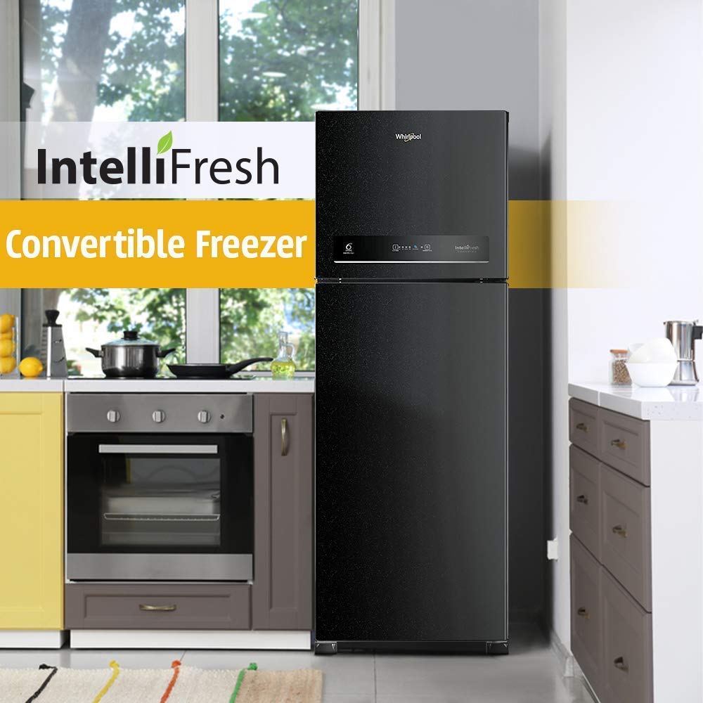 WHIRLPOOL 265 L 3 STAR INVERTER FROST-FREE DOUBLE DOOR REFRIGERATOR (INTELLIFRESH INV CNV 278 3S, BLACK SPARKLE, CONVERTIBLE)