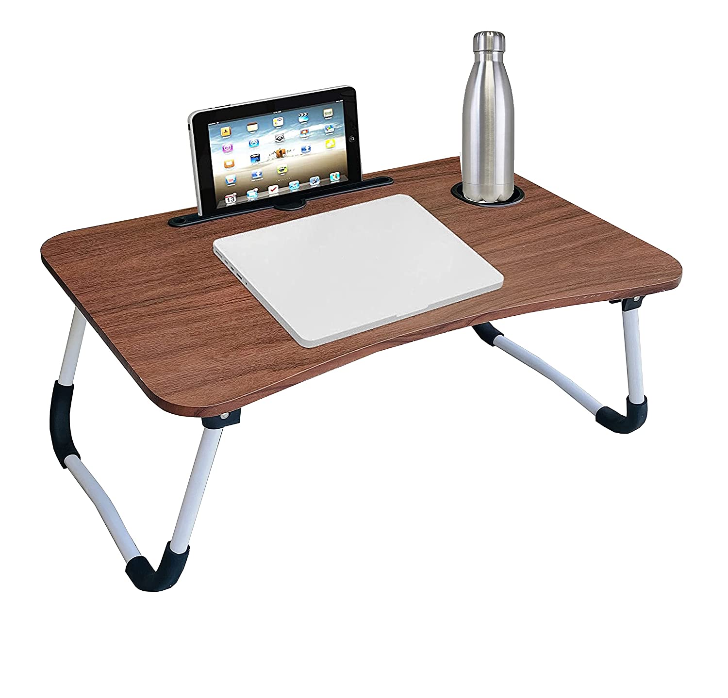 OFIXO MULTI-PURPOSE LAPTOP TABLE/STUDY TABLE/BED TABLE/FOLDABLE AND PORTABLE WOODEN/WRITING DESK (WOODEN)