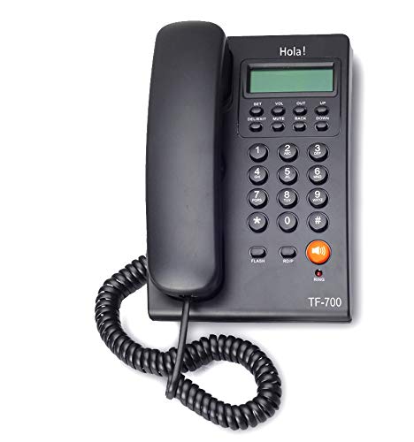 HOLA TF 700 CORDED SPEAKER PHONE WITH CALLER ID (CLI) AND TWO WAY SPEAKERPHONE FUNCTION SUPPORTED BY DATE/TIME DISPLAY (BLACK)