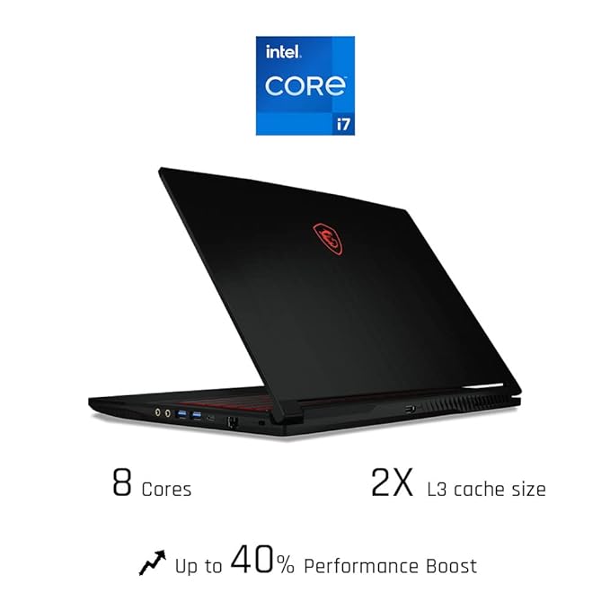 MSI GF63 THIN, INTEL CORE I7-11800H, 40CM FHD 144HZ GAMING LAPTOP (8GBX2/512GB NVME SSD/WINDOWS 11 HOME/NVIDIA GEFORCE RTX 3050, GDDR6 4GB/BLACK/1.8KG), 11UC-1293IN