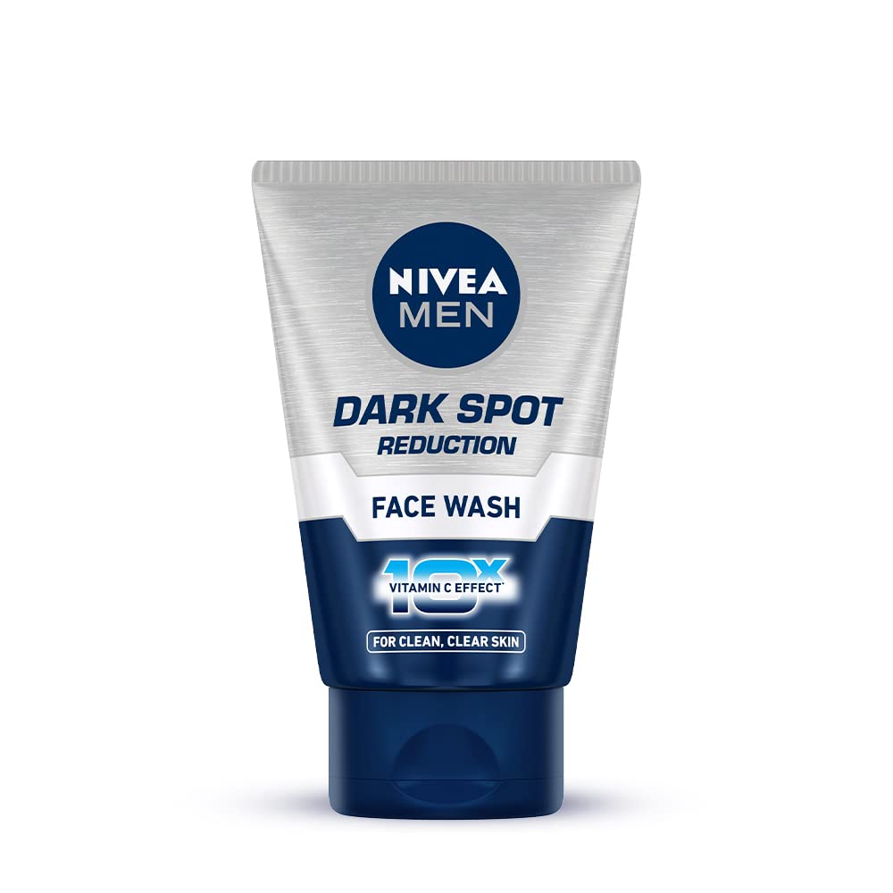 NIVEA MEN FACE WASH, DARK SPOT REDUCTION, FOR CLEAN & CLEAR SKIN WITH 10X VITAMIN C EFFECT, 100 G