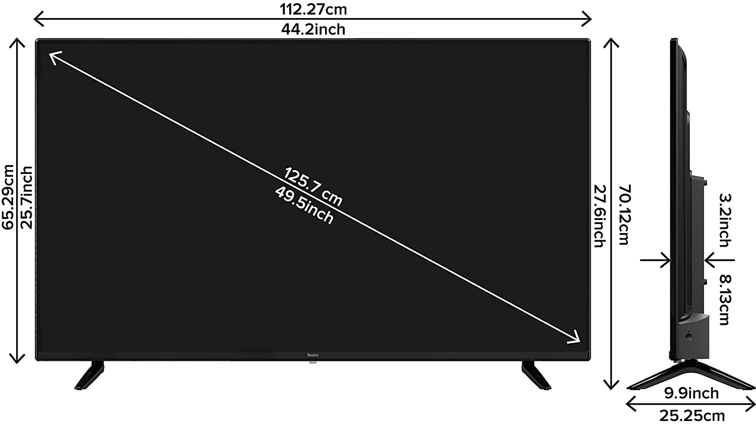 REDMI 126 CM (50 INCHES) 4K ULTRA HD ANDROID SMART LED TV X50|L50M6-RA (BLACK) (2021 MODEL)