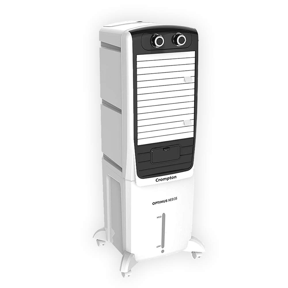 CROMPTON OPTIMUS NEO 35 TOWER COOLER - 35L, WHITE AND BLACK