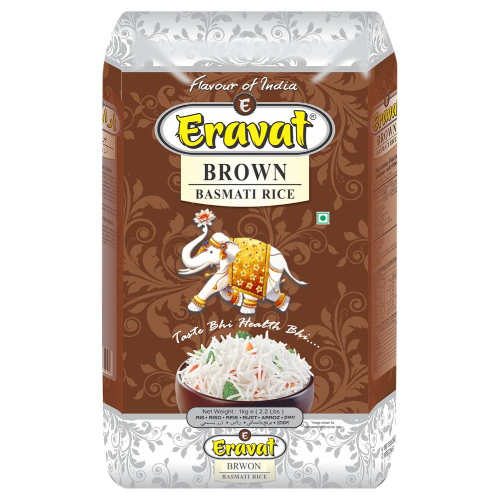 ERAVAT BROWN BASMATI RICE 1 KG