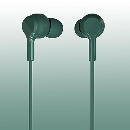 ZEBRONICS ZEB-BRO PRO IN EAR WIRED STEREO EARPHONES WITH MIC, 3.5MM AUDIO INPUT JACK, 10MM DRIVERS, IN-LINE MIC, 1.2 METRE CABLE (GREEN)