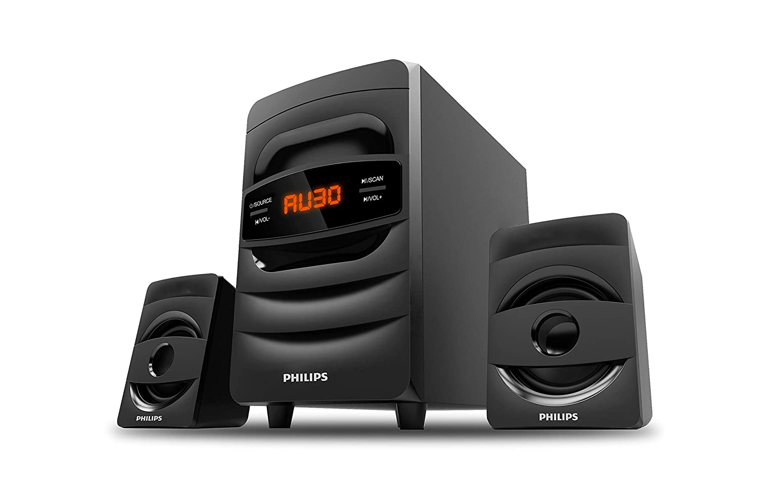 PHILIPS AUDIO MMS2625B 2.1 CH BLUETOOTH MULTIMEDIA SPEAKERS (BLACK)