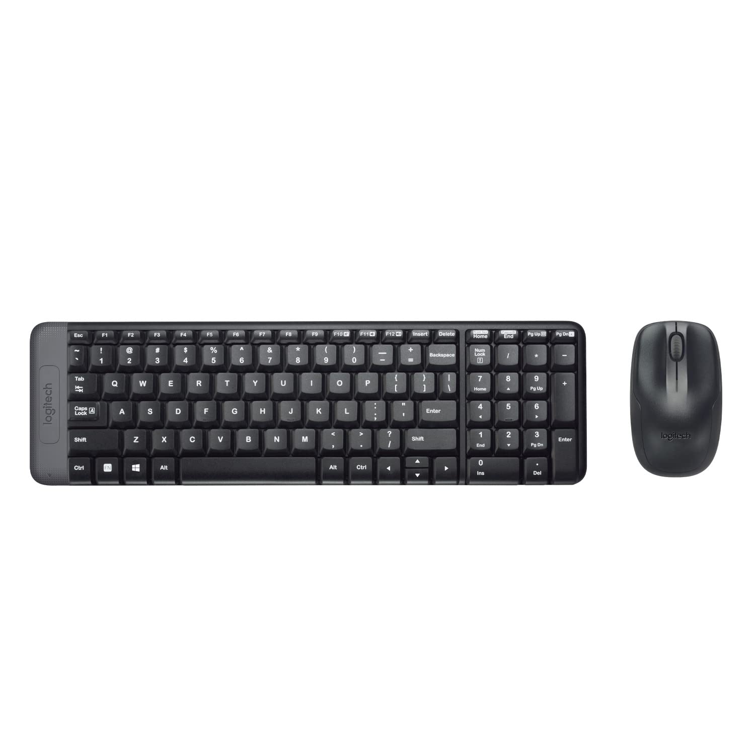 LOGITECH MK215 WIRELESS KEYBOARD AND MOUSE COMBO FOR WINDOWS, 2.4 GHZ WIRELESS, COMPACT DESIGN, 2-YEAR BATTERY LIFE(KEYBOARD),5 MONTH BATTERY LIFE(MOUSE) PC/LAPTOP- BLACK