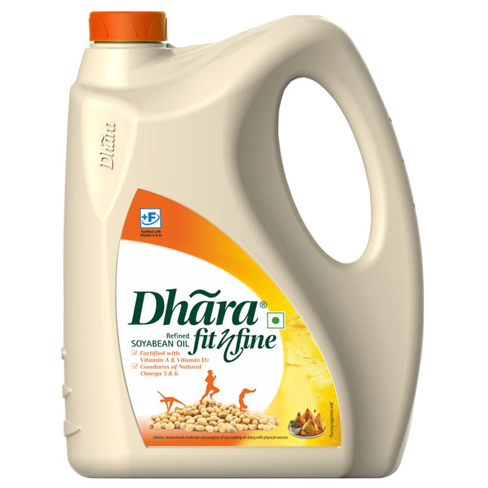 DHARA FIT N FINE REFINED SOYABEAN OIL 5 L