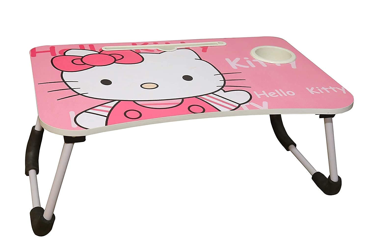 KITTU ENTERPRISE LAPTOP TABLE FOLDABLE ADJUSTABLE , BED TABLE FOR LAPTOPS , STUDY , BED AND BREAKFAST TABLE (KITTY)