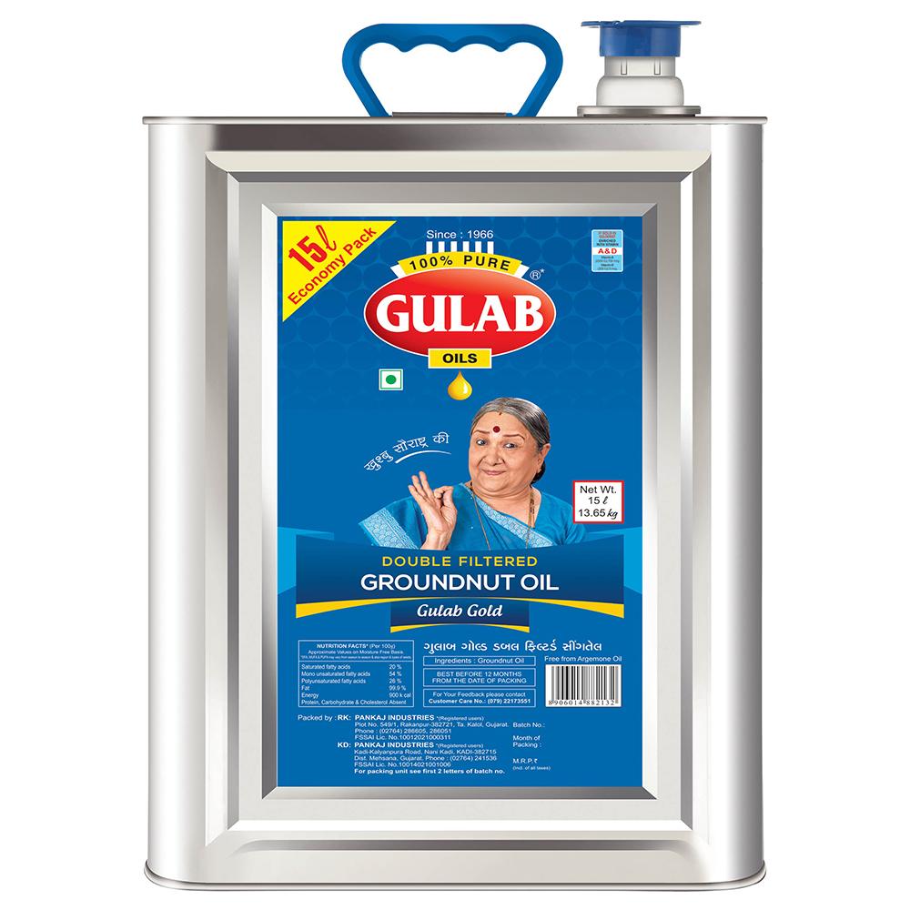 GULAB DOUBLE FILTERED GROUNDNUT OIL 15 L