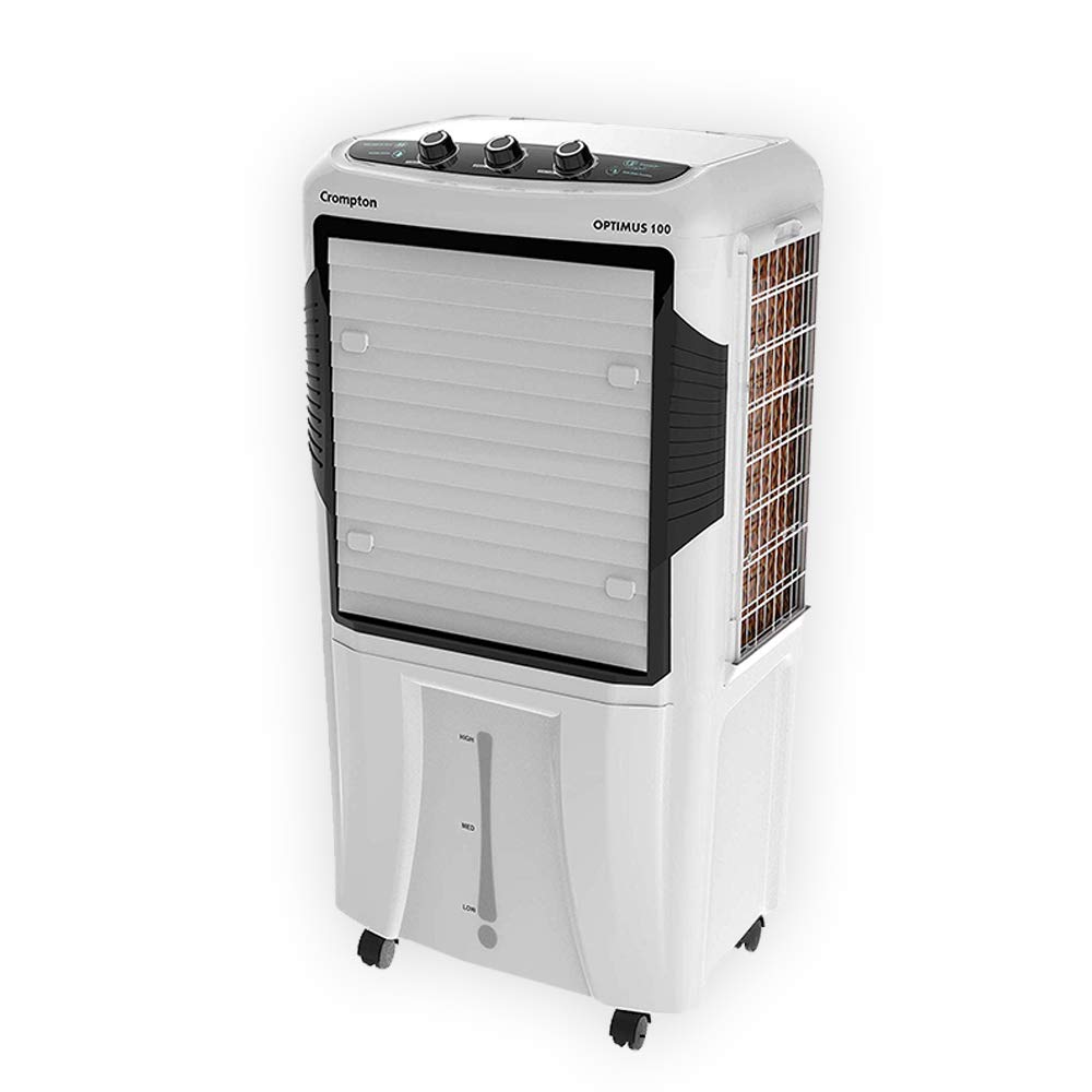 CROMPTON OPTIMUS DESERT AIR COOLER - 100 LITER, WHITE