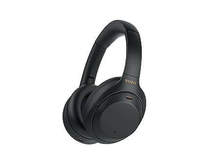 SONY WH-1000XM4 INDUSTRY LEADING WIRELESS NOISE CANCELLATION BLUETOOTH OVER EAR HEADPHONES WITH MIC FOR PHONE CALLS, 30 HOURS BATTERY LIFE, QUICK CHARGE, AUX, TOUCH CONTROL AND VOICE CONTROL - BLACK