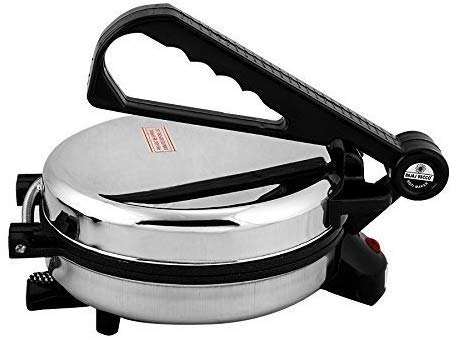 BAJAJ VACCO®GO-EZZEE CHAPATI/ROTI/KHAKHRA MAKER C-02 WATTAGE 900, STAINLESS STEEL, BLACK