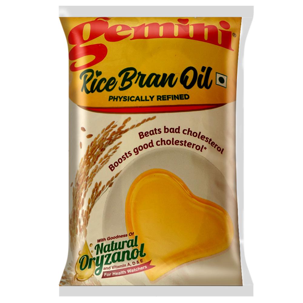 GEMINI 100% PHYSICALLY REFINED RICEBRAN OIL 1 L (POUCH)