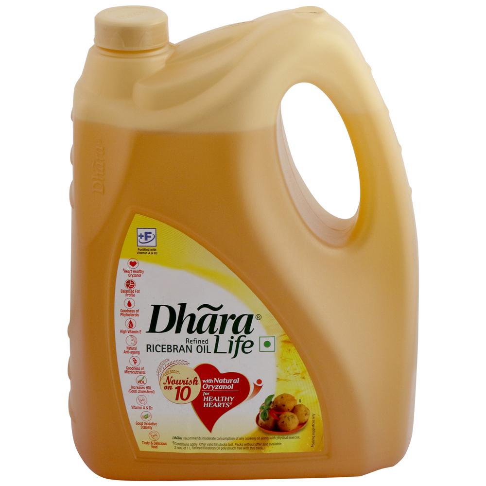 DHARA LIFE REFINED RICEBRAN OIL 5 L