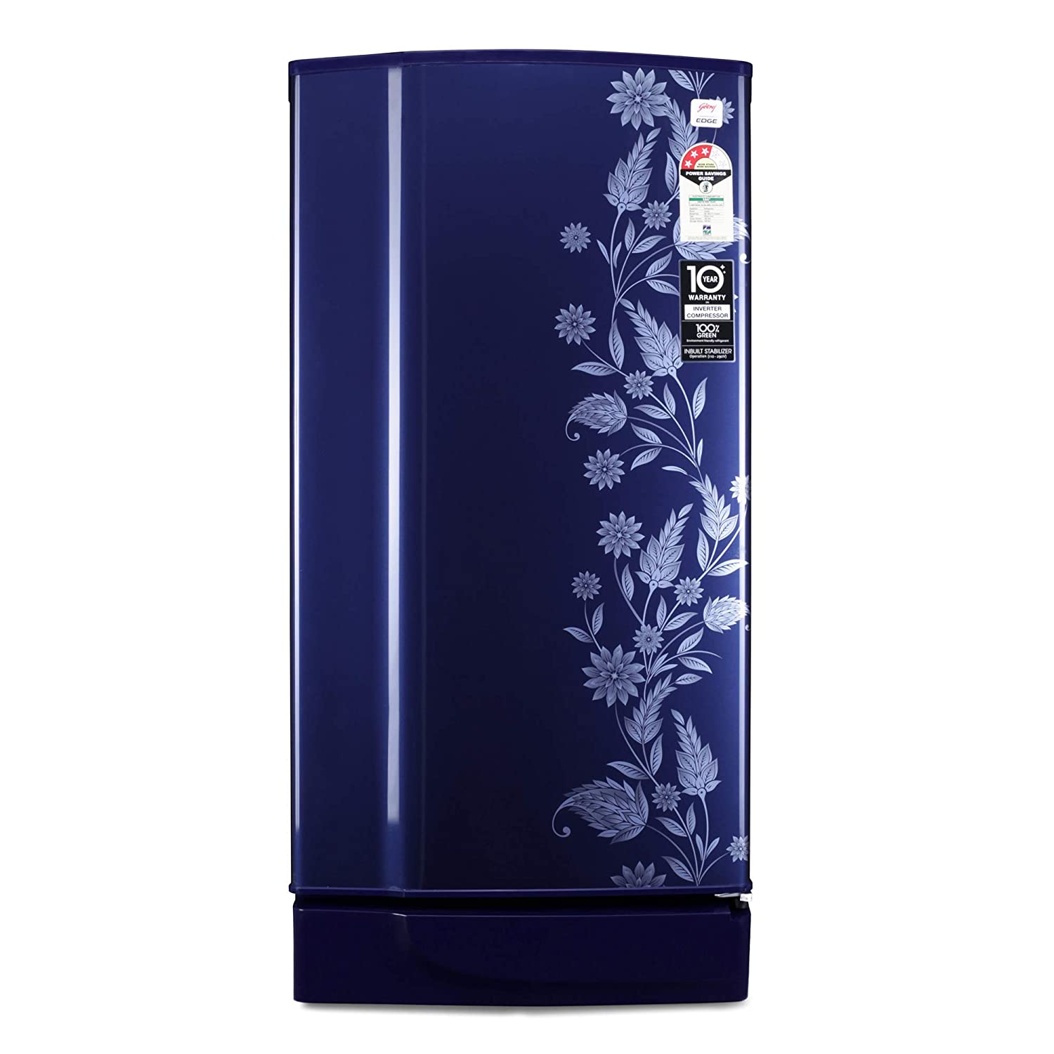 GODREJ 190 L 3 STAR INVERTER DIRECT-COOL SINGLE DOOR REFRIGERATOR WITH JUMBO VEGETABLE TRAY (RD 1903 PTI 33 DR BL, ROYAL DRENIM, INVERTER COMPRESSOR)