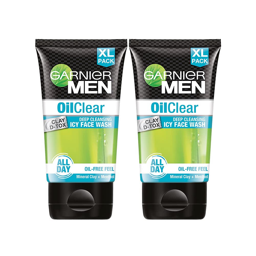 GARNIER OIL CLEAR FACEWASH - OIL CONTROL DEEP CLEANSING FACEWASH FOR MEN, 150GM (PACK OF 2)