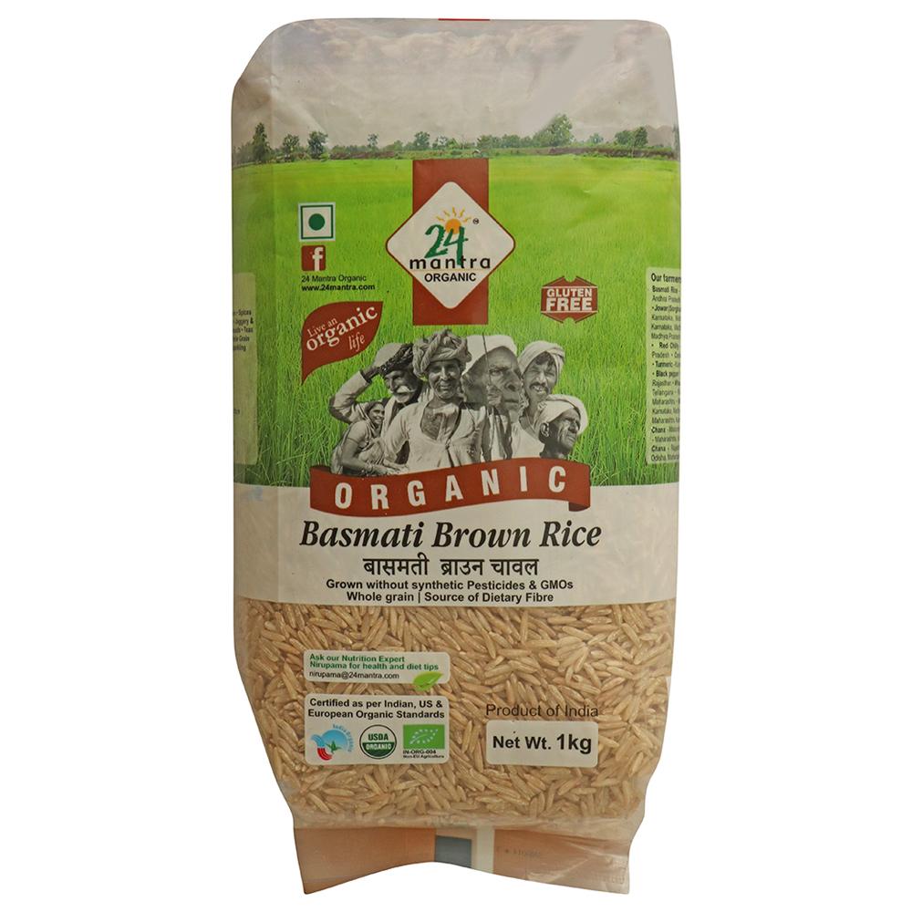 24 MANTRA ORGANIC BROWN BASMATI RICE 1 KG